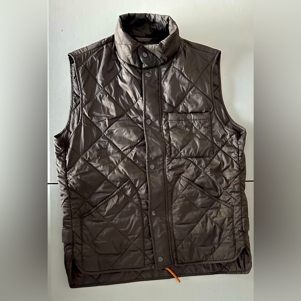 J. Crew Black Quilted Down Vest. Size S